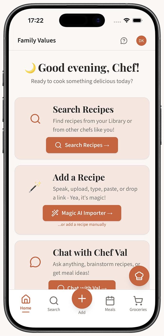 A freshly created account with the option to complete profile setup